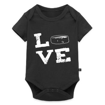 LOVE - hockey ice hockey - Baby Premium short-sleeve bodysuit - black - Front