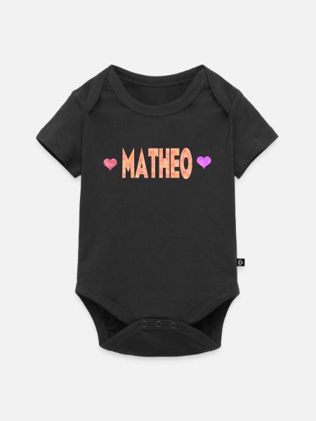 Matheo - Baby Premium Kurzarmbody - Schwarz
