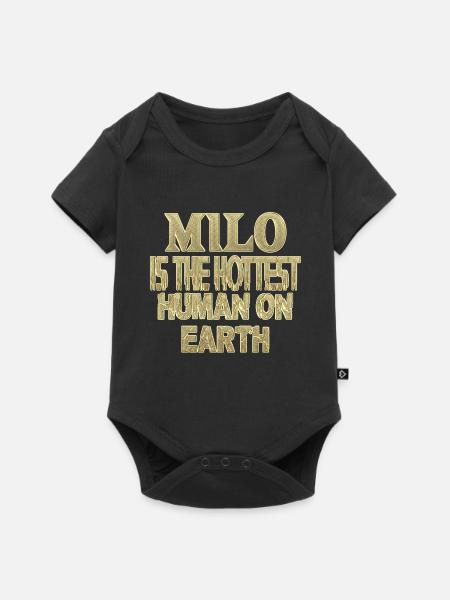 Milo - Baby Premium Kurzarmbody - Schwarz