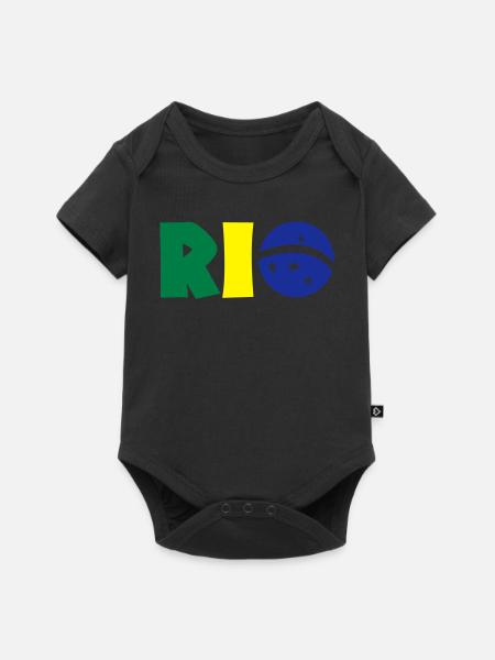 Rio - Baby Premium Kurzarmbody - Schwarz