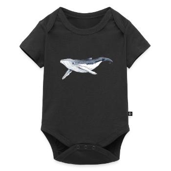 Baby-Buckelwal – Baleine - Baby Premium Kurzarmbody - Schwarz - Vorne
