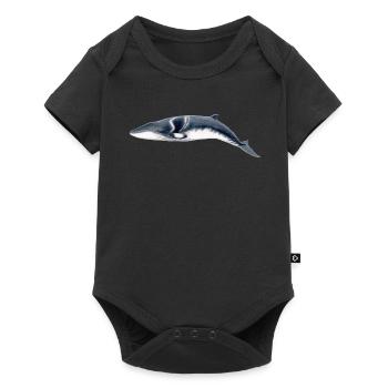 Minke whale - Petit rorqual - Minke whale - Baby Premium short-sleeve bodysuit - black - Front