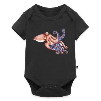 Blue octopus - Blue octopus - Poulpe bleu - Baby Premium short-sleeve bodysuit - black - Front