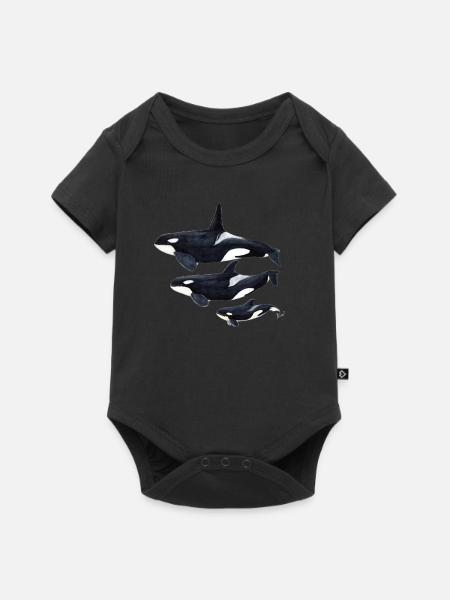 Orca - Schwertwal - ecause - Baby Premium Kurzarmbody - Schwarz
