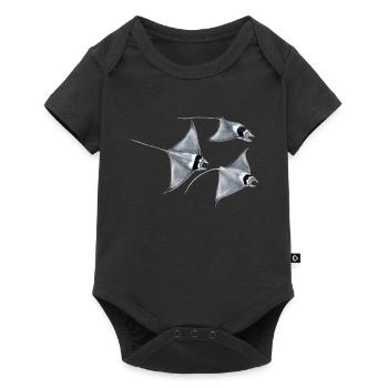Manta ray - Raie blanket - rays devil fish blanket - Baby Premium short-sleeve bodysuit - black - Front