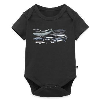 Wale Vielfalt fond transparent - Baby Premium Kurzarmbody - Schwarz - Vorne