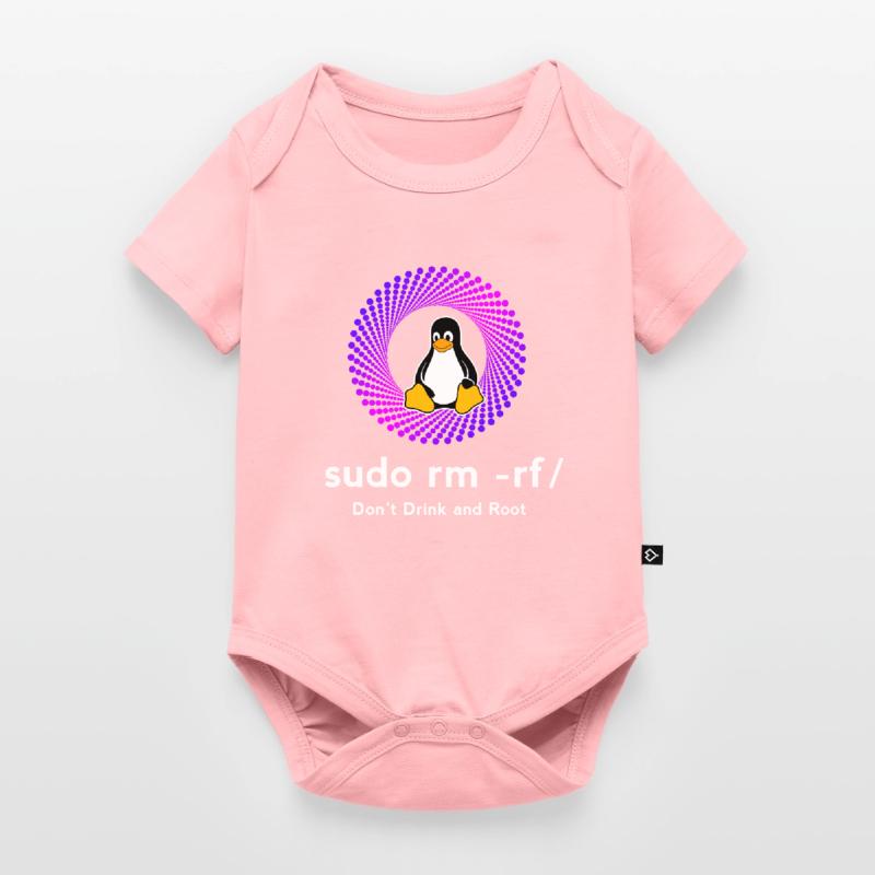 Computer Sys admin Pinguin Nerd pc sudo rm -rf cod Baby Premium Kurzarmbody