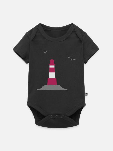 Leuchtturm - Baby Premium Kurzarmbody - Schwarz