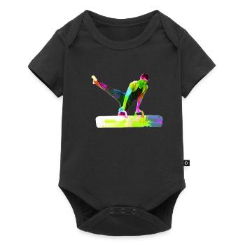 Pauschenpferd Turner - Baby Premium short-sleeve bodysuit - black - Front