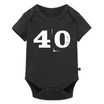 40 anniversaire rond - Body à manches courtes Premium Bébé - noir - Devant