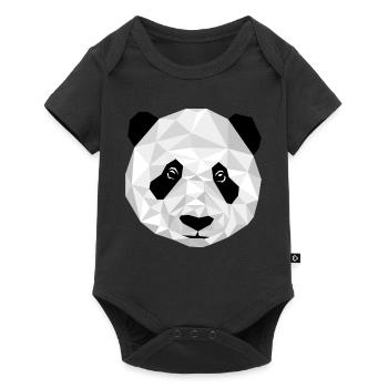 Graphic panda 2 - Baby Premium short-sleeve bodysuit - black - Front