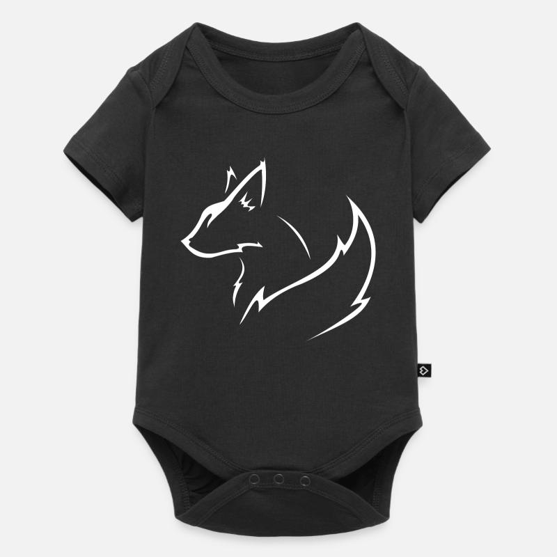 renard blanc - Body à manches courtes Premium Bébé - noir