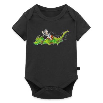 Drachenritter - Baby Premium Kurzarmbody - Schwarz - Vorne