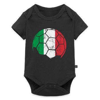 Italie Ballon de football - Body à manches courtes Premium Bébé - noir - Devant