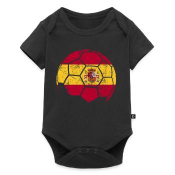 Espagne Ballon de football Football - Body à manches courtes Premium Bébé - noir - Devant