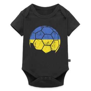 Ukraine Ballon de football Football - Body à manches courtes Premium Bébé - noir - Devant