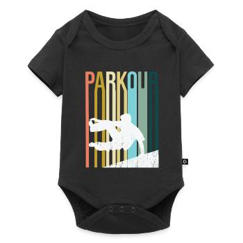 Parkour Retro - Baby Premium short-sleeve bodysuit - black - Front