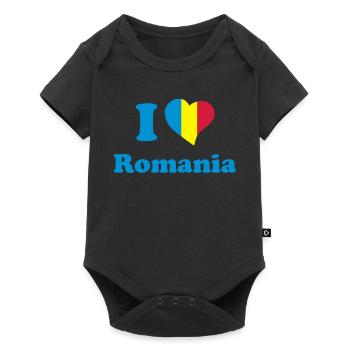 I love Romania - Baby Premium short-sleeve bodysuit - black - Front