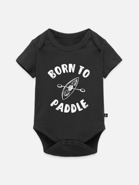 Born To Paddle Kayak - canoë - kayak - bateau - Body à manches courtes Premium Bébé - noir