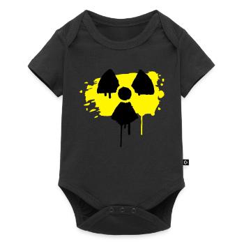 Un signe de radio actif comme un graffiti - Body à manches courtes Premium Bébé - noir - Devant