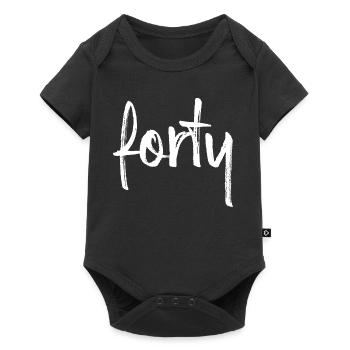 40 forty 40th birthday gift number 40 number - Baby Premium short-sleeve bodysuit - black - Front