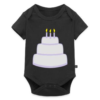 Birthday cake - Body à manches courtes Premium Bébé - noir - Devant