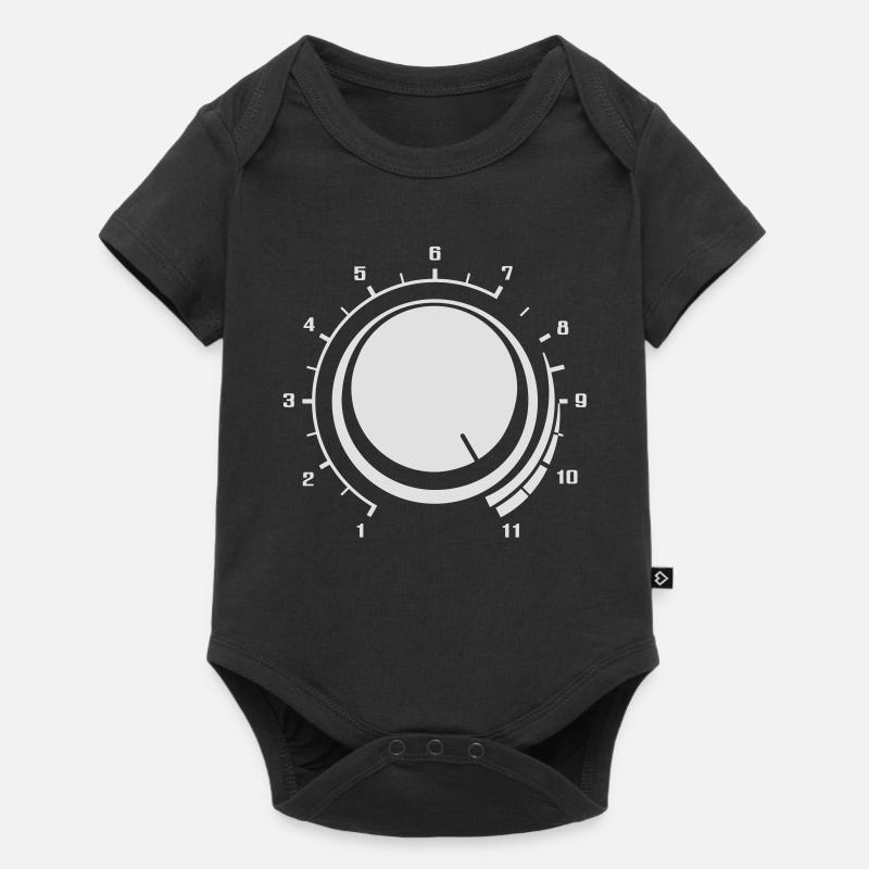 Volume Up - Equalizer Musik DJ Geschenk - Baby Premium Kurzarmbody - Schwarz