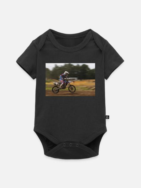 Motocross Action - Baby Premium Kurzarmbody - Schwarz