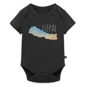Nepal - Baby Premium Kurzarmbody - Schwarz - Vorne