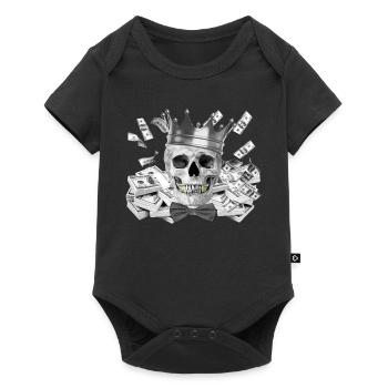 Tete de mort - Body à manches courtes Premium Bébé - noir - Devant