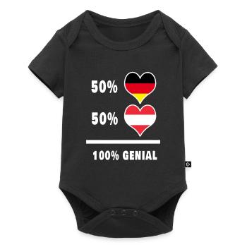 Deutschland und Österreich genial / Geschenk - Baby Premium Kurzarmbody - Schwarz - Vorne