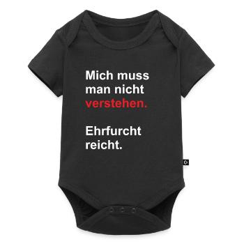 mich muss man nicht verstehen - Baby Premium Kurzarmbody - Schwarz - Vorne