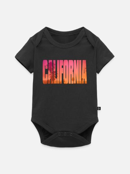 Californien - Baby Premium Kurzarmbody - Schwarz