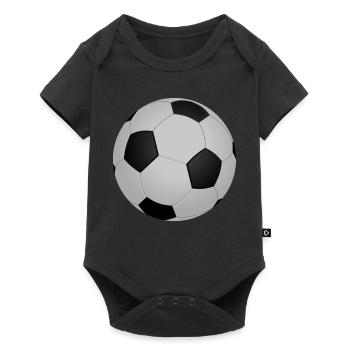 Black and white football pattern - Baby Premium short-sleeve bodysuit - black - Front
