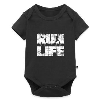 sportif - Body à manches courtes Premium Bébé - noir - Devant