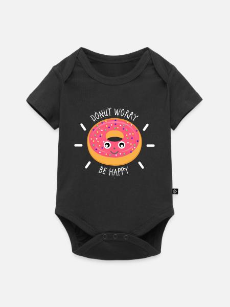 Donut - Baby Premium Kurzarmbody - Schwarz