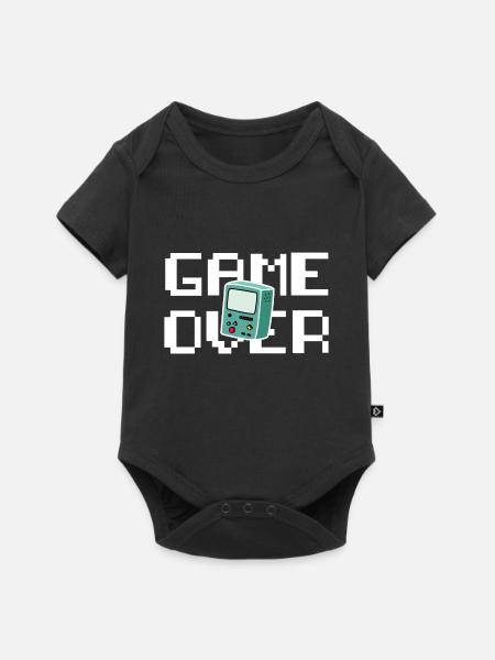 Game Over Retrogaming - Baby Premium Kurzarmbody - Schwarz