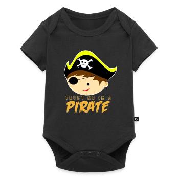 pirate - Body à manches courtes Premium Bébé - noir - Devant