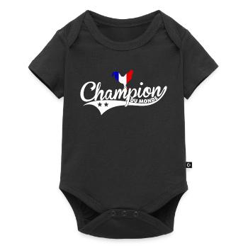 Champion du monde - Body à manches courtes Premium Bébé - noir - Devant