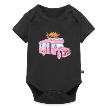Rose Camper / Femme Camper / Camper / Rose - Body à manches courtes Premium Bébé - noir - Devant