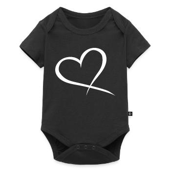 Heart design love - Baby Premium short-sleeve bodysuit - black - Front