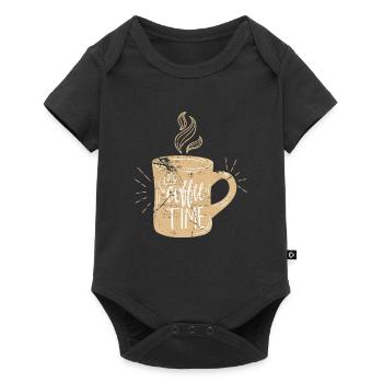 café - Body à manches courtes Premium Bébé - noir - Devant