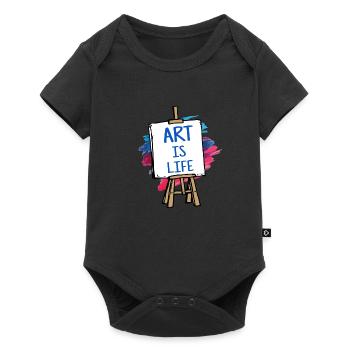 art - Body à manches courtes Premium Bébé - noir - Devant
