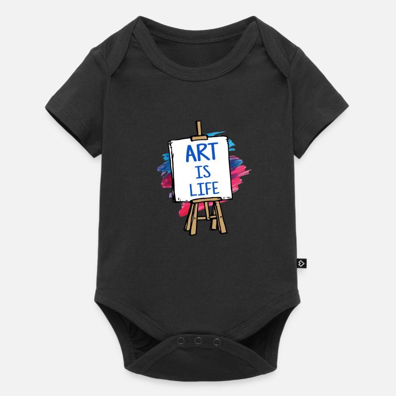 Kunst - Baby Premium Kurzarmbody - Schwarz