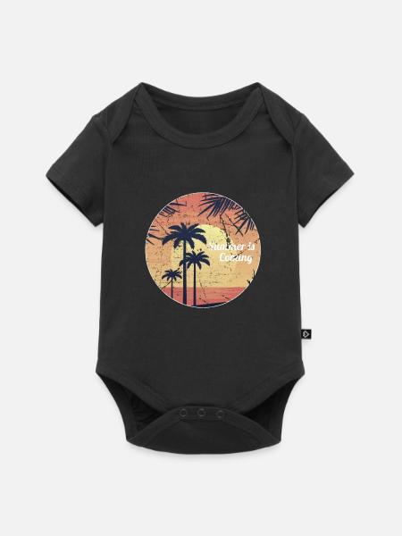 Tropisch - Baby Premium Kurzarmbody - Schwarz