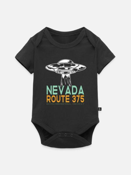 UFO - Nevada Route 375 - Baby Premium Kurzarmbody - Schwarz