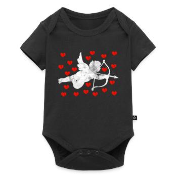Ange cupidon - Body à manches courtes Premium Bébé - noir - Devant