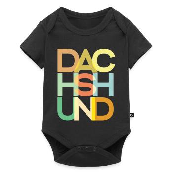 Dachshund Dog Colorful - Baby Premium short-sleeve bodysuit - black - Front