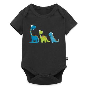 Funny Dinosaur Species I Dino Kids Gift - Baby Premium short-sleeve bodysuit - black - Front