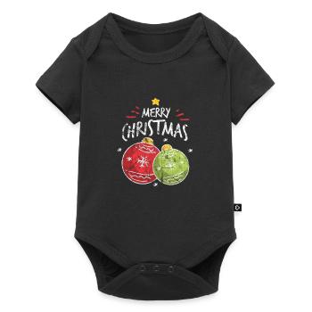 Weihnachten - Baby Premium Kurzarmbody - Schwarz - Vorne